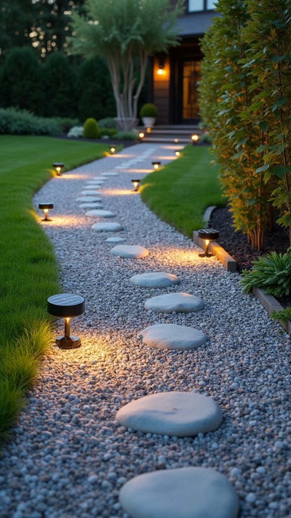 elegant gravel with illumination