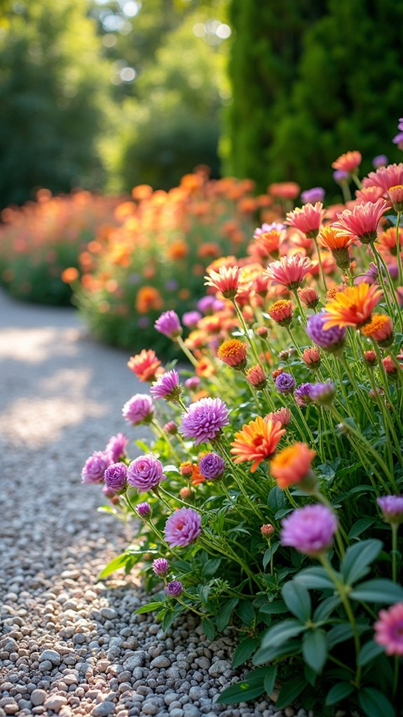 elegant stone flower borders