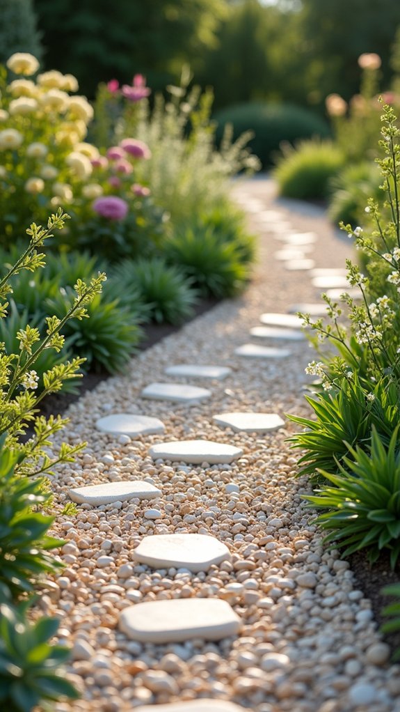 elegant stone garden mulch