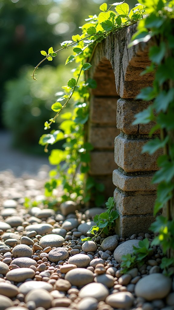 elegant stone garden structure