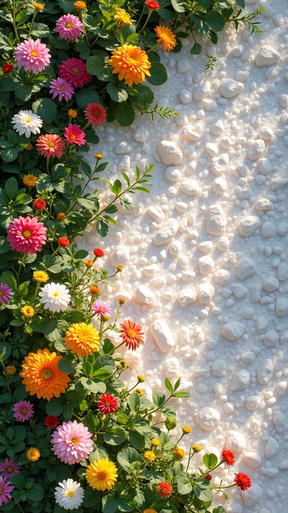 elegant white marble chips