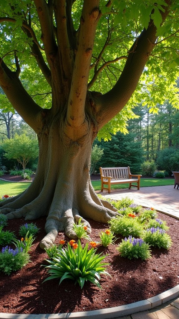 elevated organic mulch design