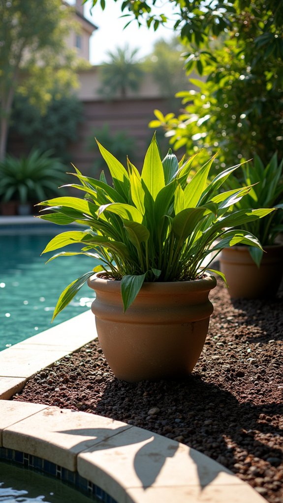 elevated planters with mulch