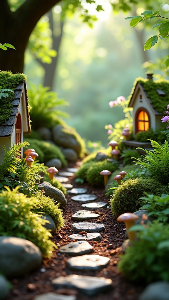 enchanted shaded fairy garden