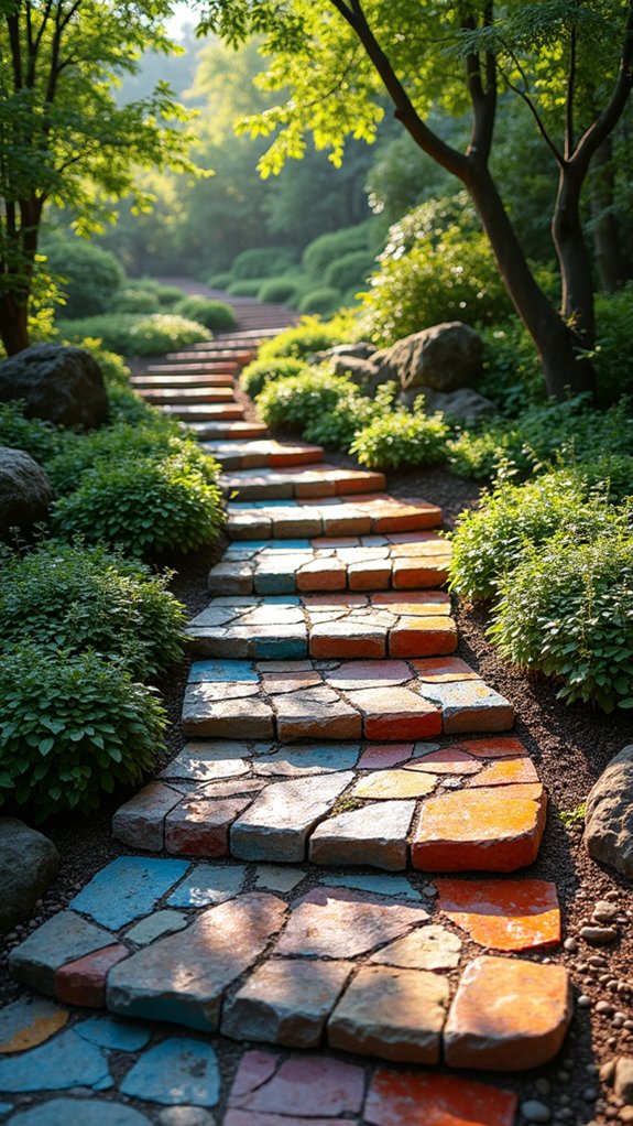 enchanting multi colored stone steps