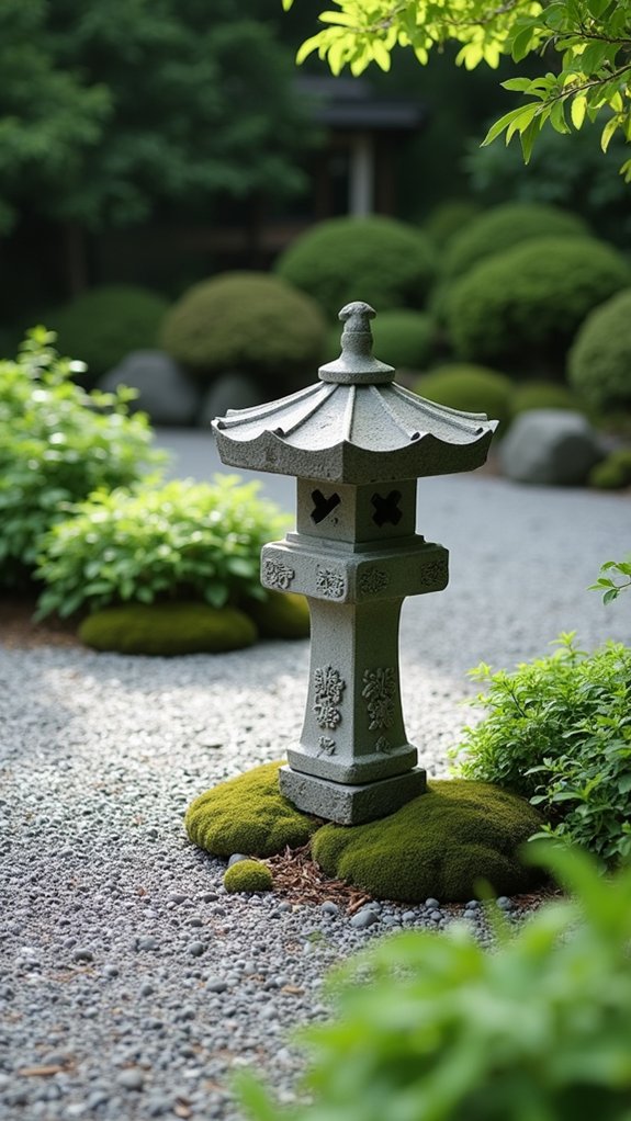 enchanting stone lantern focal point