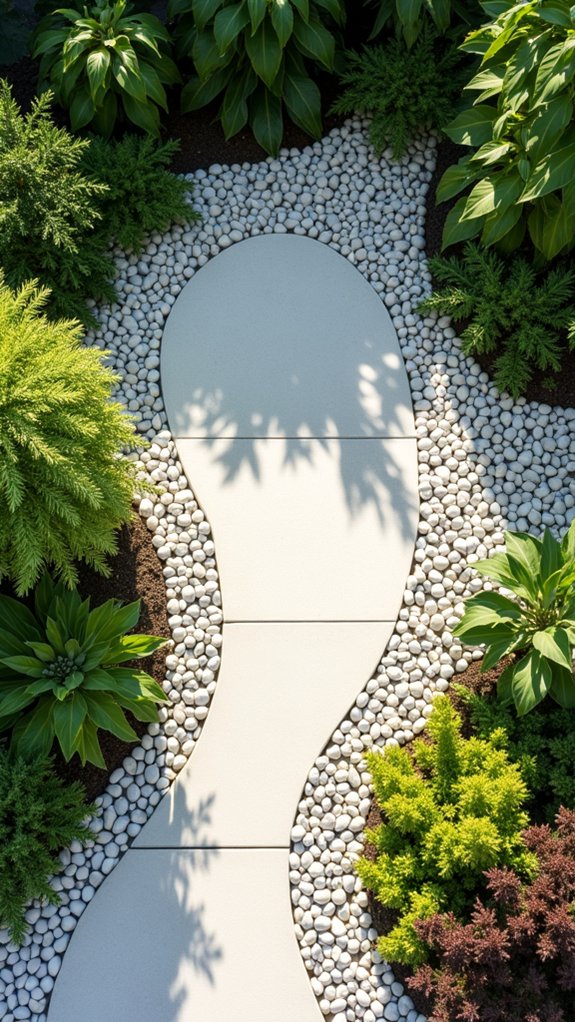enhance gardens with pebbles