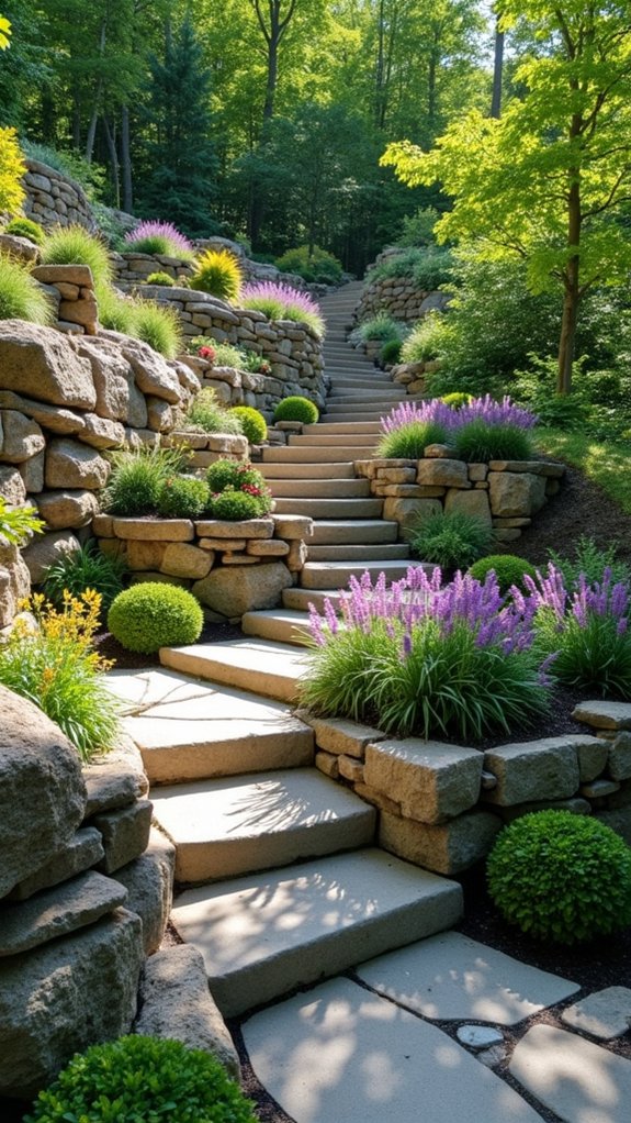 enhance sloped landscape aesthetics
