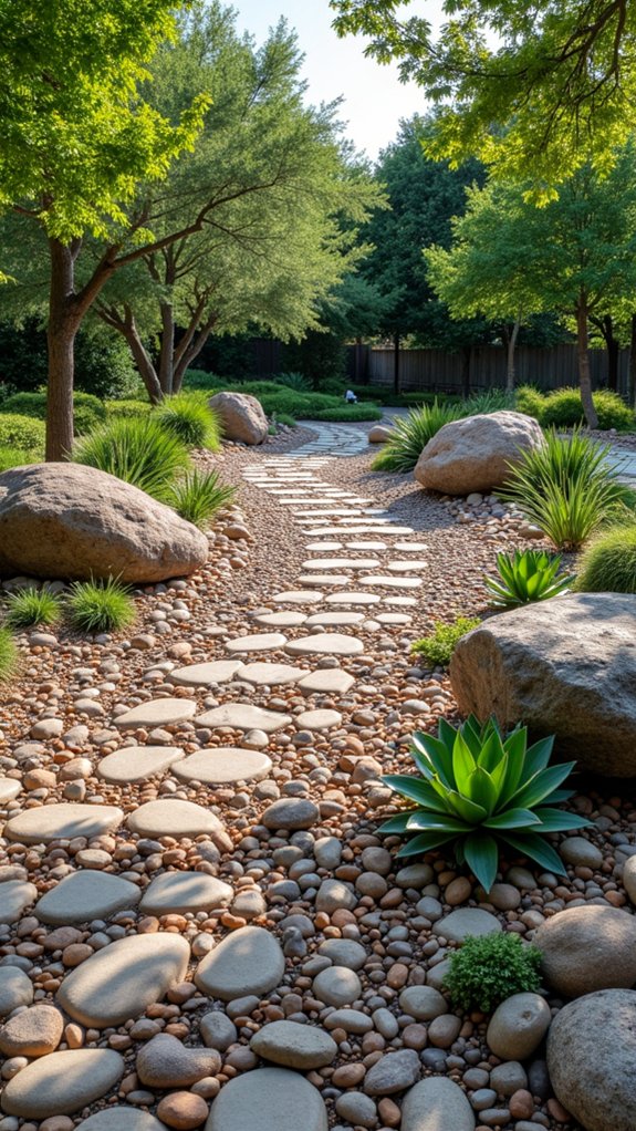 enhancing gardens with stones