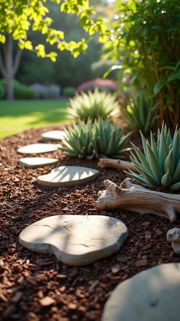 enhancing xeriscape garden texture