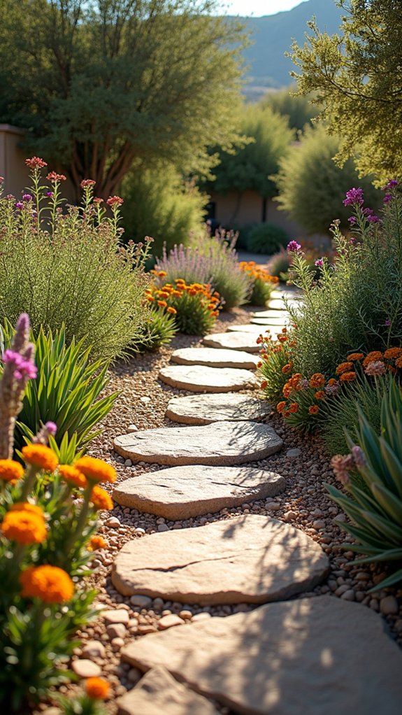 flagstone enhances native plants
