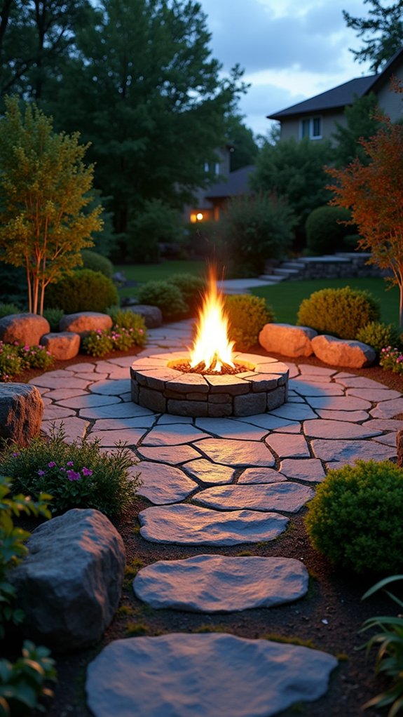 flagstone patio enhances ambiance