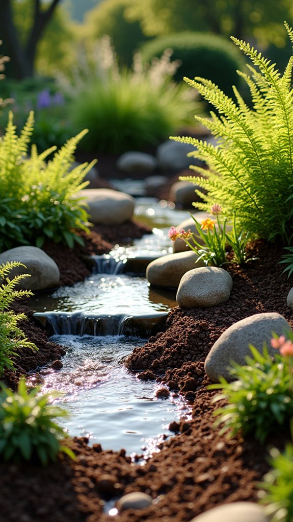 framing water feature beautifully