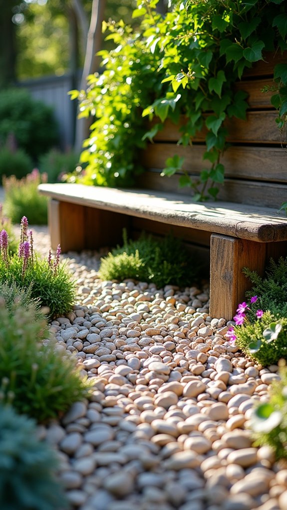 gravel enhances low maintenance landscapes