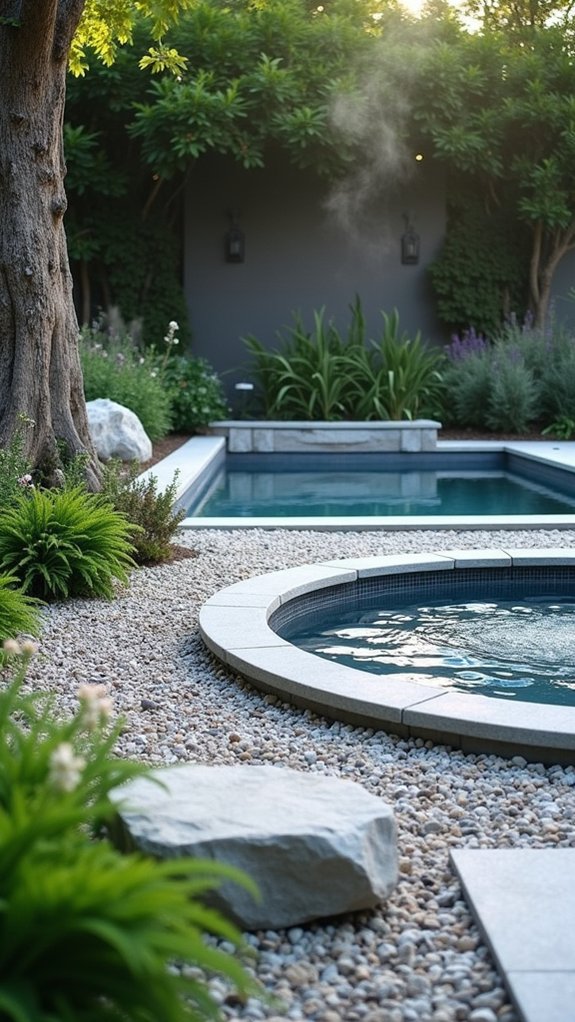 gravel enhances pool aesthetics