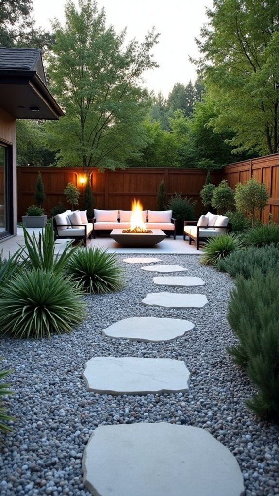gravel mulch enhances modern landscapes