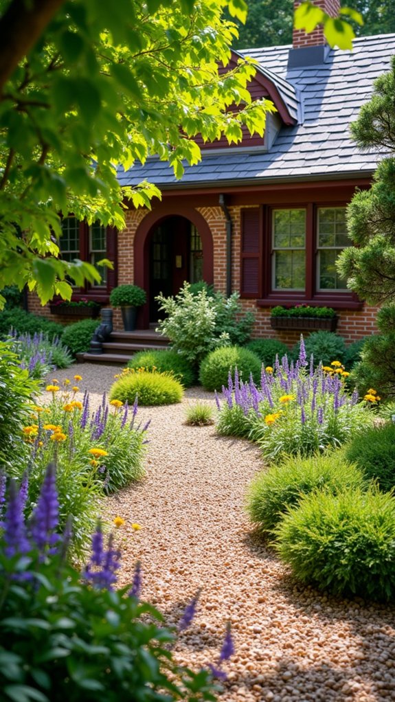 gravel mulch for flower beds