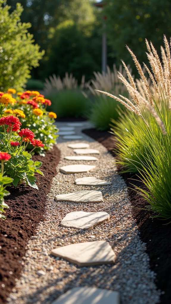 gravel pathways enhance gardens