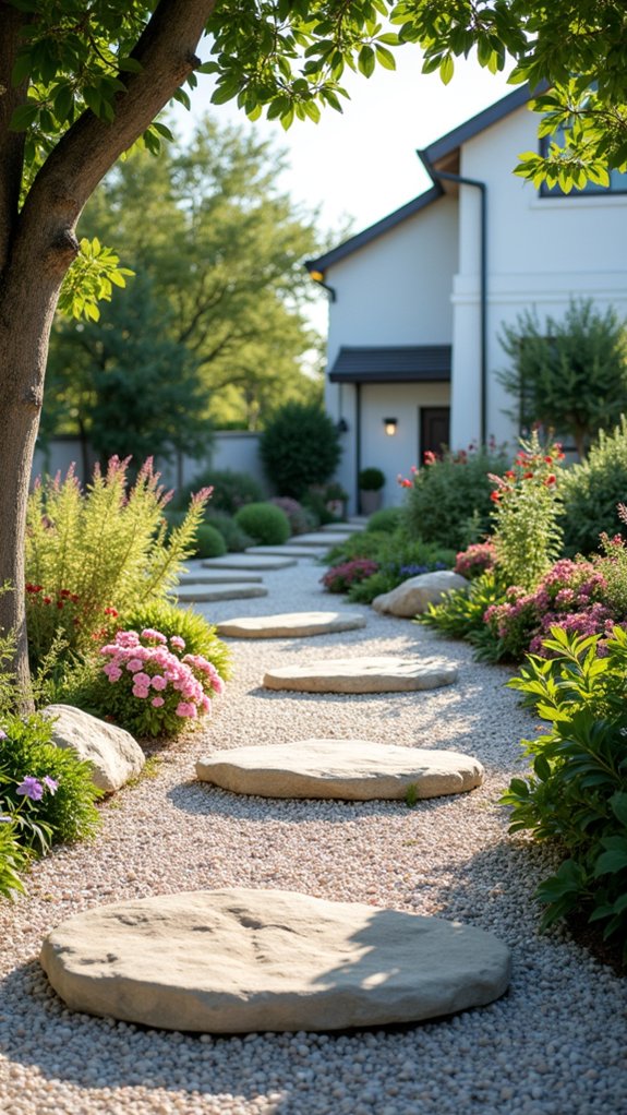 gravel pathways enhance landscaping