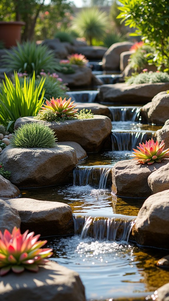 harmonious water and plants