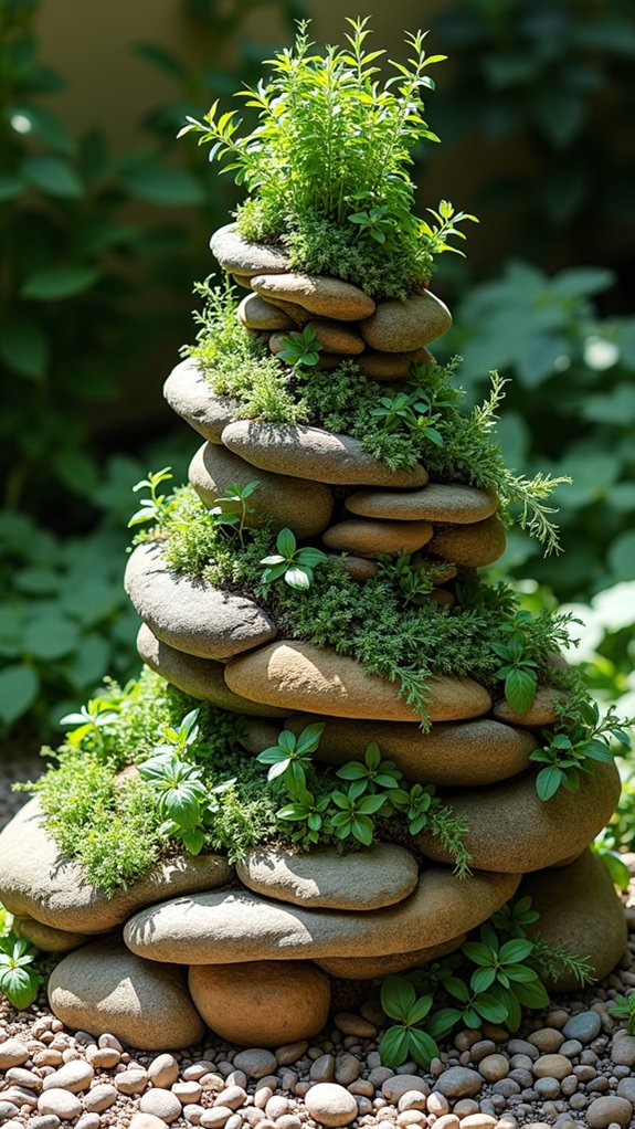 herb spiral for efficient gardening
