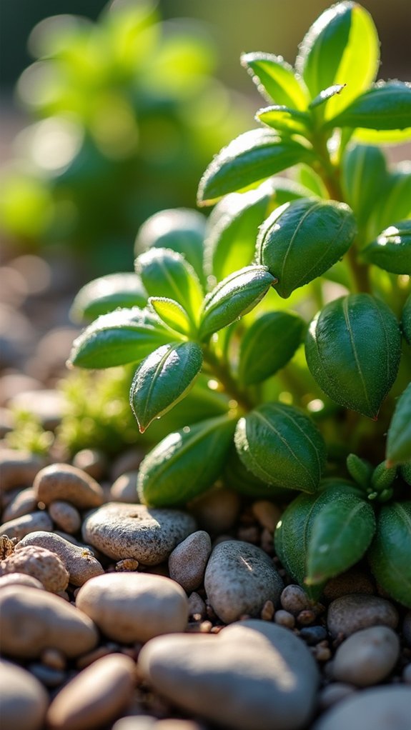 herbs and rocks combination