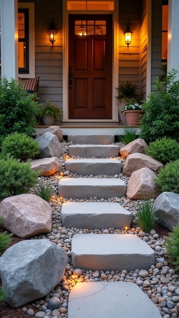 highlighting rocks with lighting