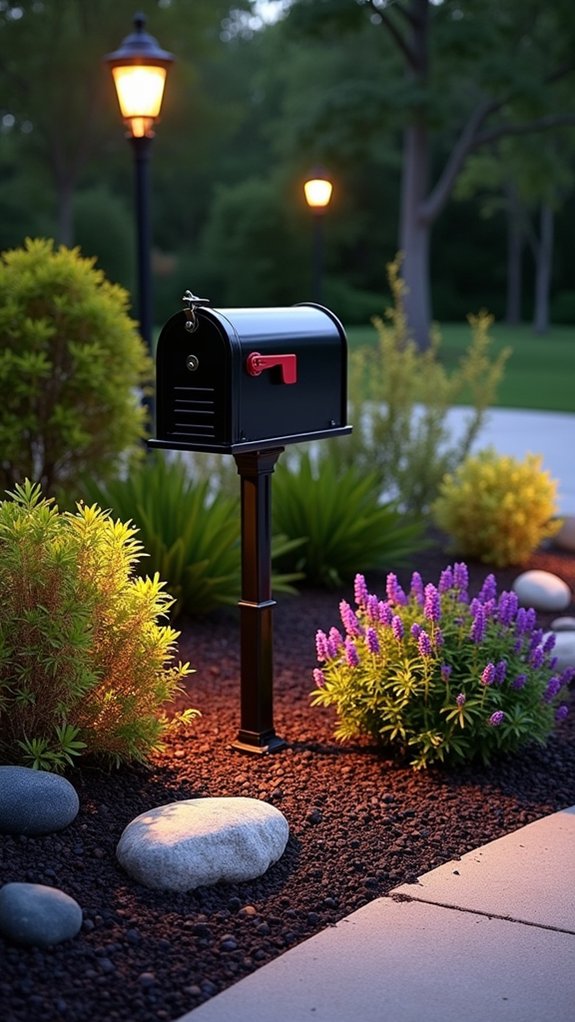 illuminated mailbox area decor