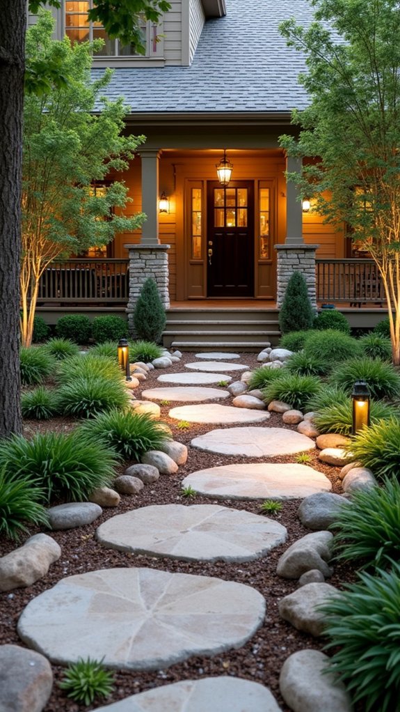 inviting natural stone illumination