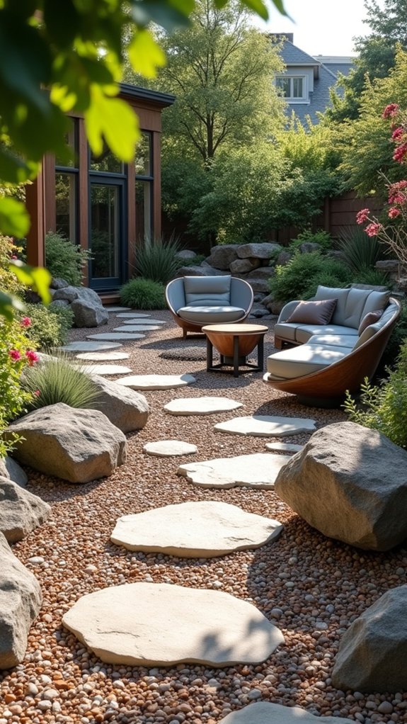 inviting outdoor relaxation space