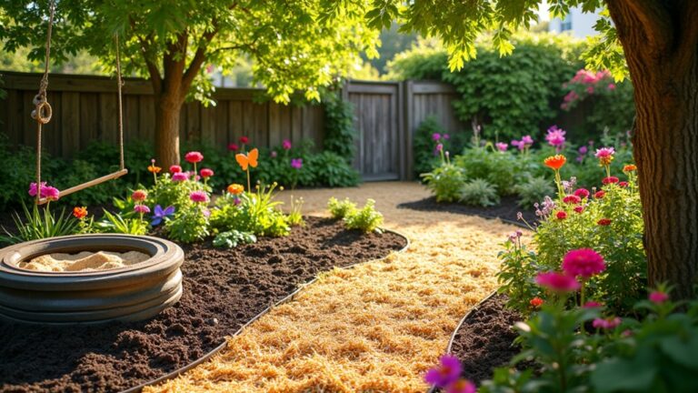 kid friendly mulch landscaping ideas