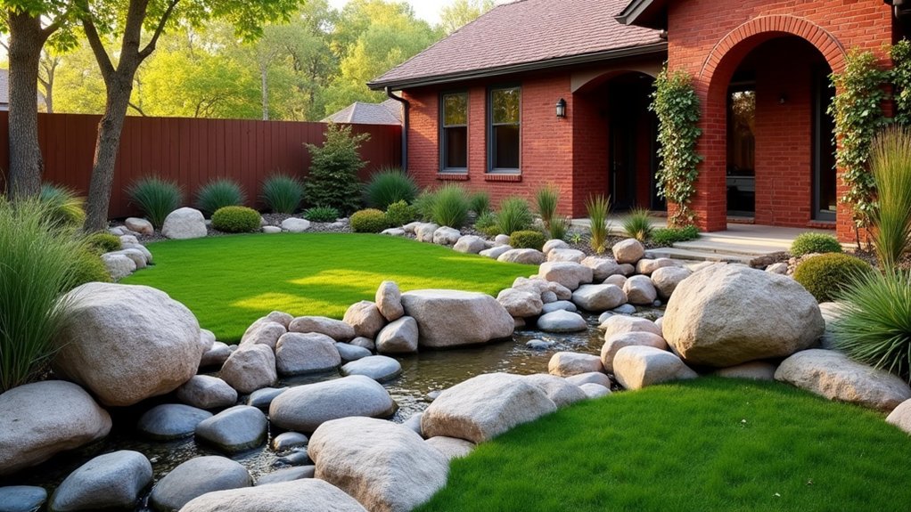 22 Bold Rock Landscaping Ideas for Red Brick Homes