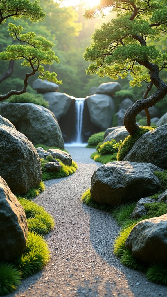 large boulders enhance tranquility