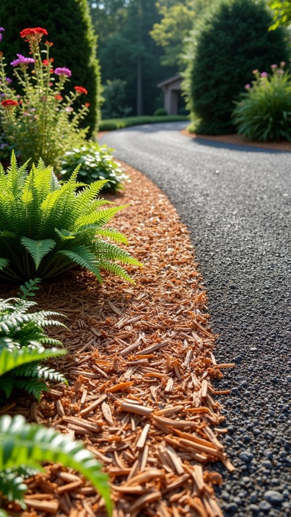 layered mulch for aesthetics