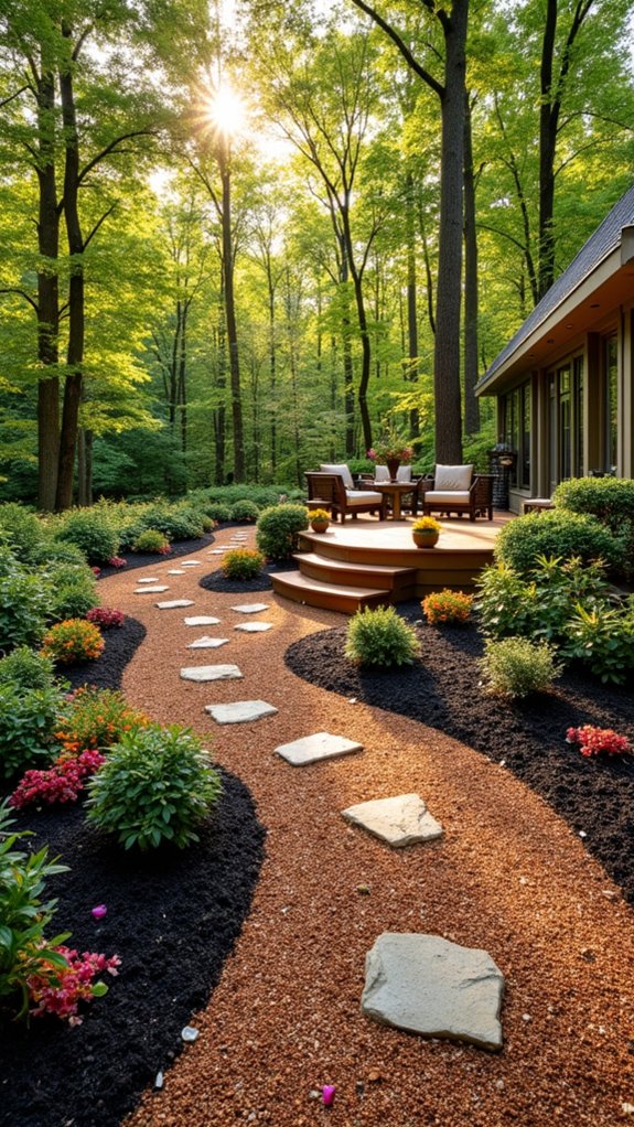 layered mulch for aesthetics