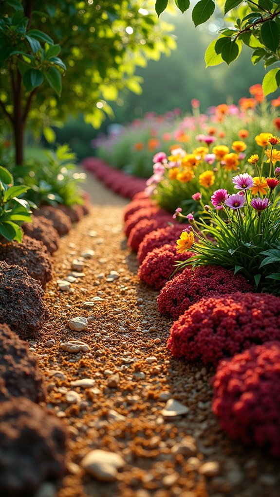 layered mulch for aesthetics