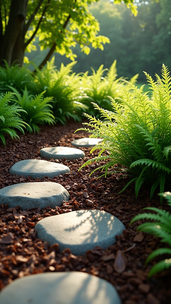 layered mulch for landscaping