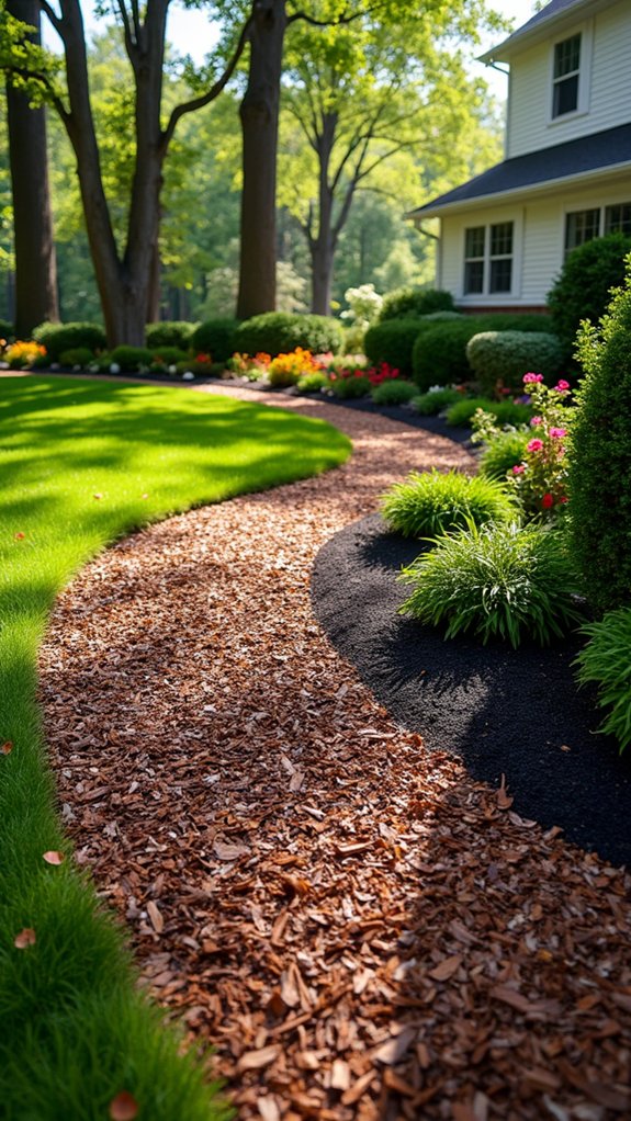 layered mulch for texture