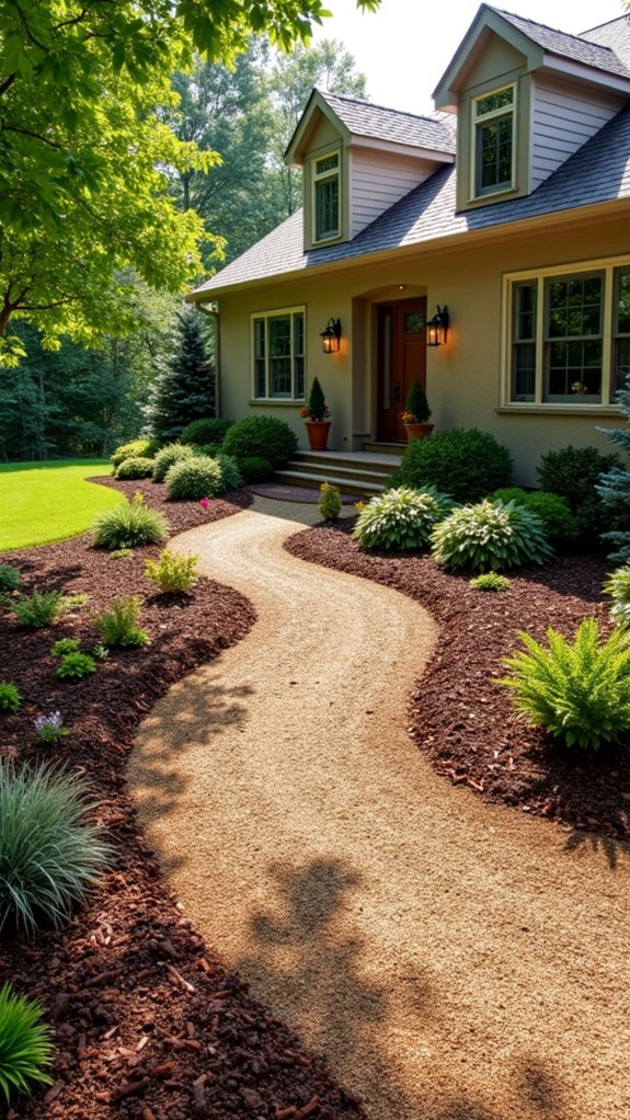 layered mulch for texture