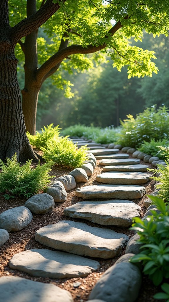 layered rock garden borders