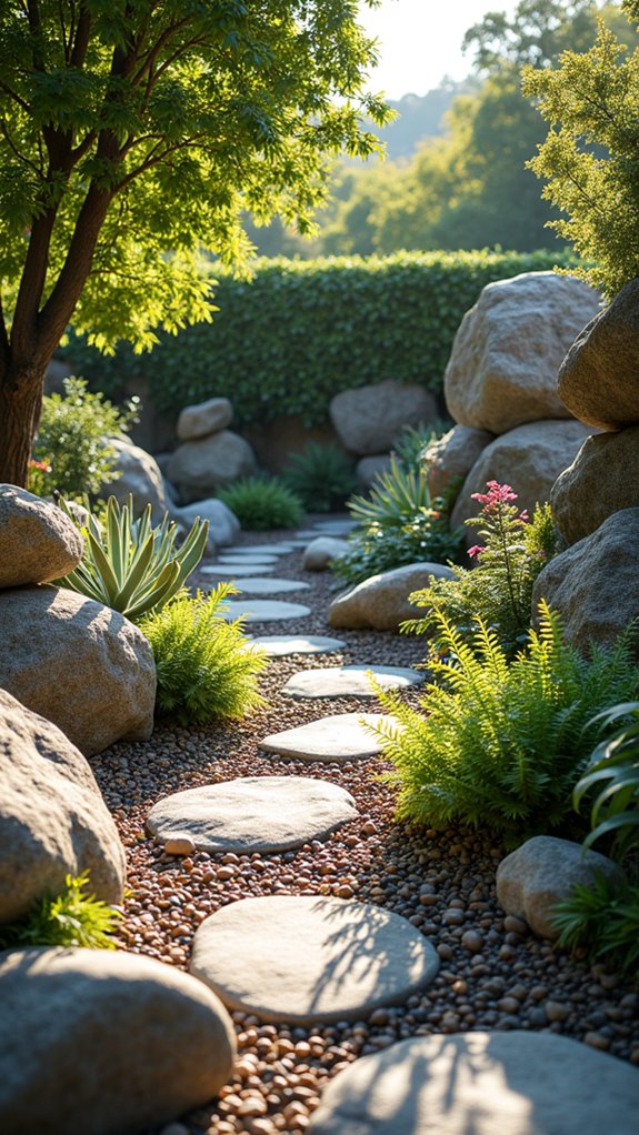 layered rock garden design