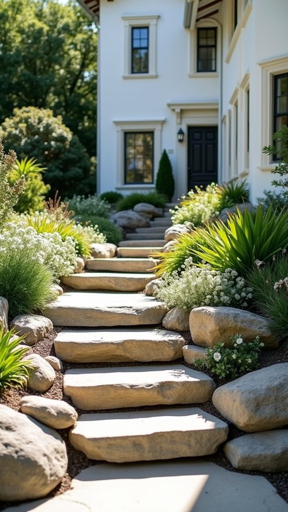 layered rock garden design