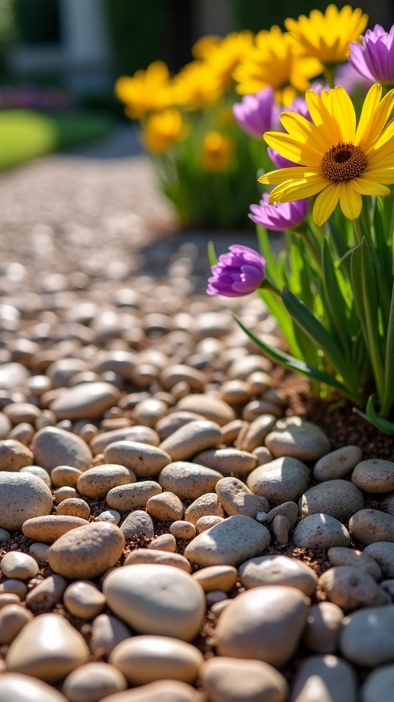 low maintenance flower bed solution