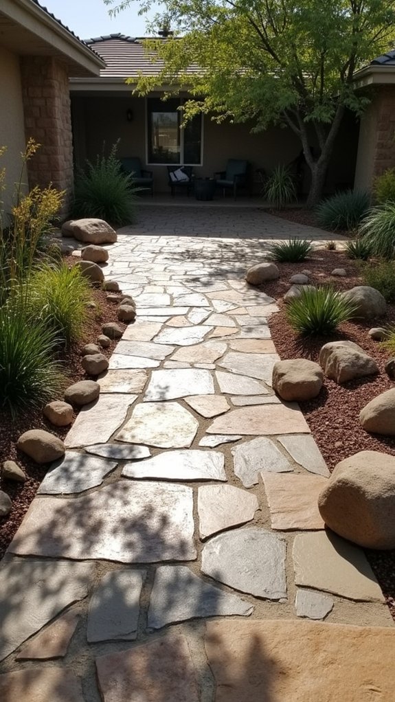 low maintenance natural stone patio