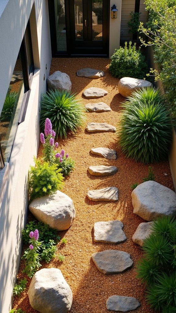low maintenance rock garden design