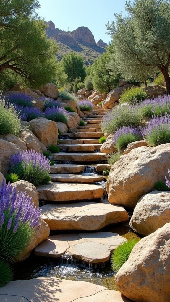 mediterranean garden tiered design