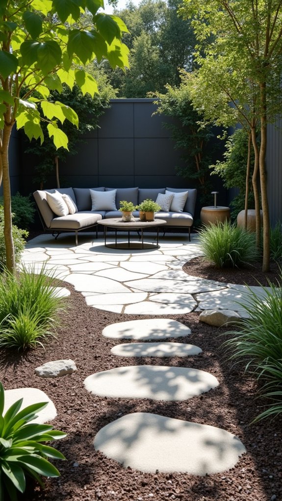 modern decorative rock mulch
