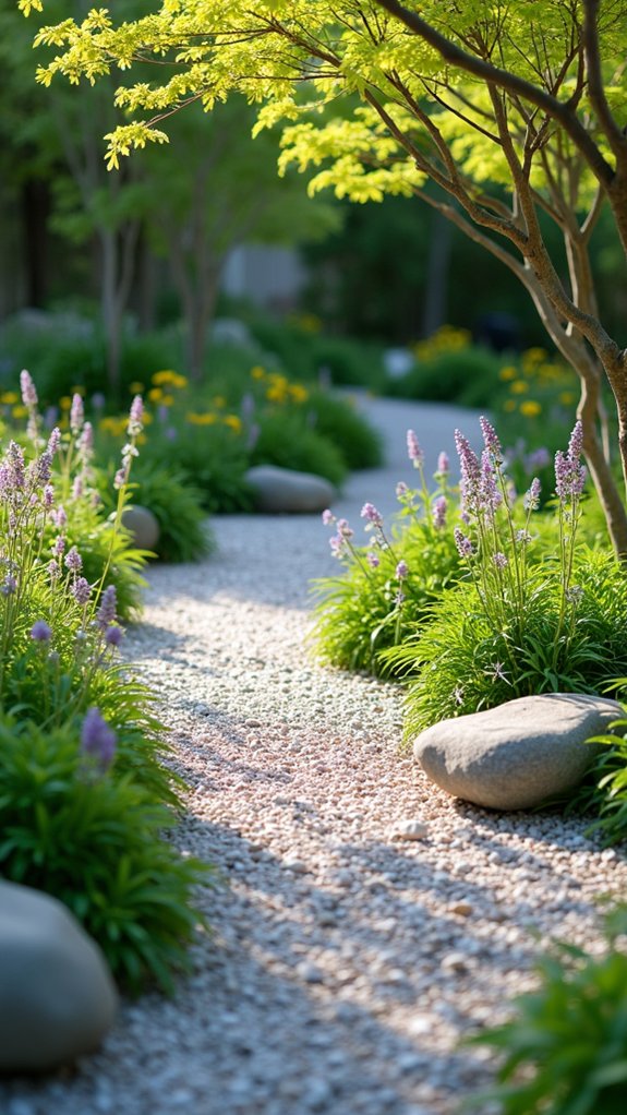 modern landscaping with gravel