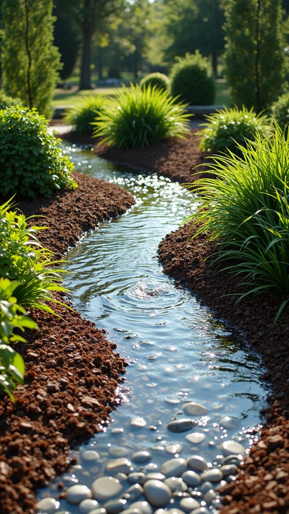 mulch and gravel combination