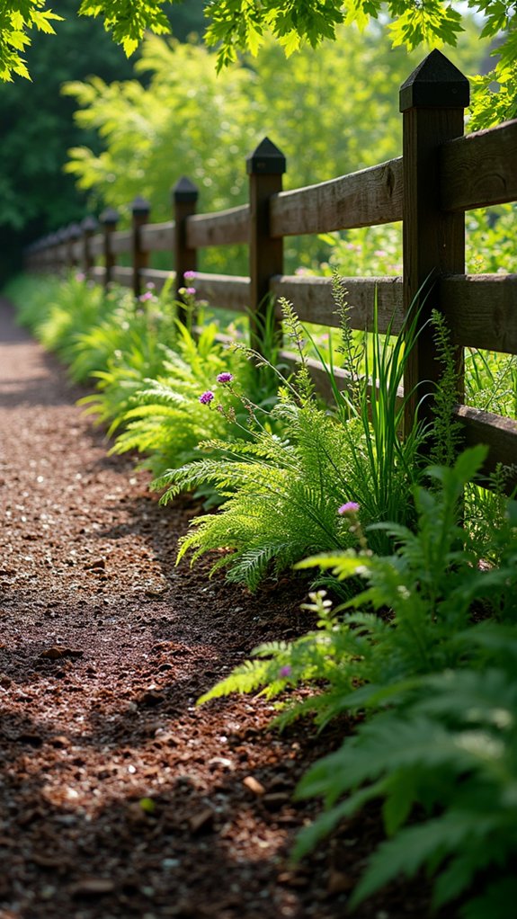 mulch and native plants